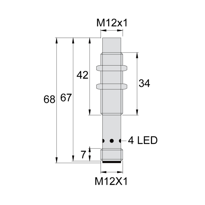 SICN1-M1208P-SEU4 габариты